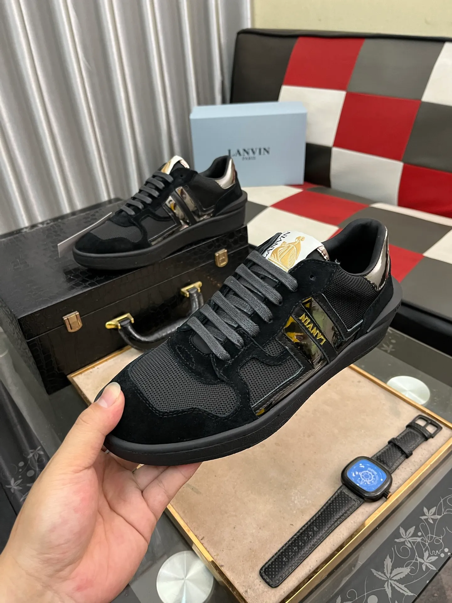 Men's men's shoes 💰540⌚️⌚️❗️Lanvin# Lanvin spring and summer series new colors latest lace up fashion casual forrest shoes running shoes ~ bumpr high quality couple series‼ ️ The latest trendy products of the season 🌈Many bloggers have started buying original models and custom-made them. The uppers are made of nubuck leather. They are very versatile, fashionable and casual, and are comfortable on the feet. Recommended for personal use! The original molded rubber backing with clear logo is wear-resistant. Standard code for couples: female code 35~40, male code 38-45